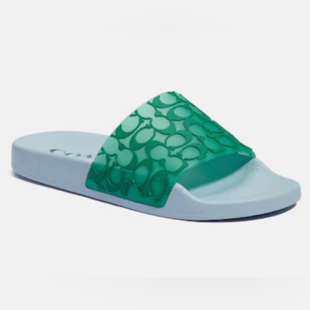 NWT Coach Udele Slide in Waterfall Rubber - size 7